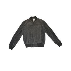 In Crowd Leather Bomber Jacket